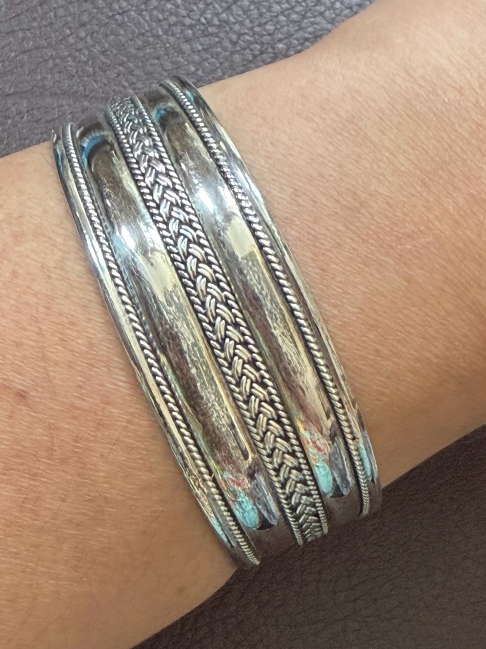 Suarti BALI 925 adjustable Sterling Silver Cuff Bracelet Indonesia Braided